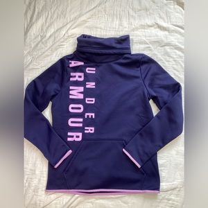 Under Armour Storm Funnel Neck Sweatshirt Navy Lavender Small